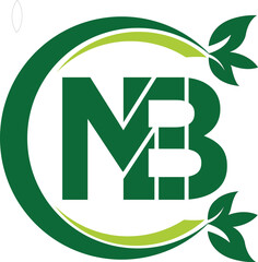 mb letter real state vector combination logo