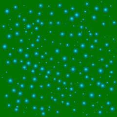 Bright blue balls on a green background. Background for design. Pattern Vector illustration. Seamless pattern