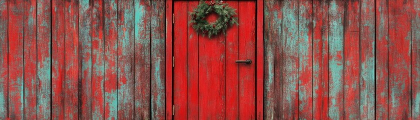 Rustic Autumn Wreath on Cozy Cabin Door