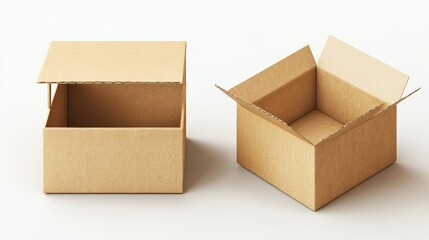 cardboard box isolated on a White background.
