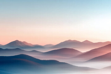 Surreal Pastel Landscape with Rolling Hills

