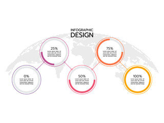 Fototapeta premium Circle percentage infographic diagrams set. Percentage pie chart for infographics.