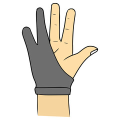 Obraz premium gloves for drawing illustration hand drawn isolated vector