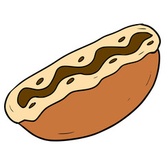 Kue pukis Indonesian dessert illustration hand drawn isolated vector