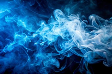 Obraz premium A blue smokey background with a blue flame