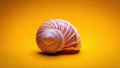 Seashell on a yellow background