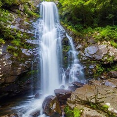 Obraz premium beautiful waterfall in the forest