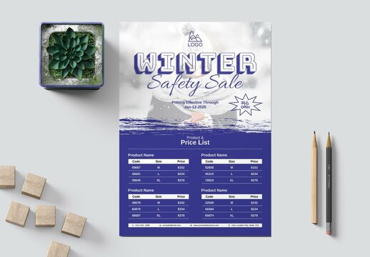 Winter Safety Sale Flyer Template