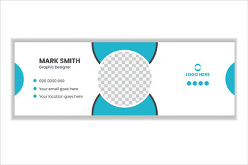 
Email signature or email footer and personal social media facebook cover design template