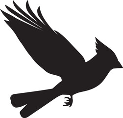 silhouette vector art of cardinal