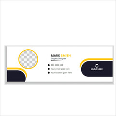 
Email signature or email footer and personal social media facebook cover design template