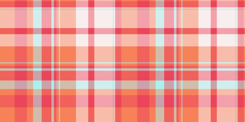 Britain pattern seamless check, geometry texture vector textile. Website fabric plaid background tartan in orange and red colors.