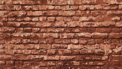 brown background in photo brick wall of brown brick close up