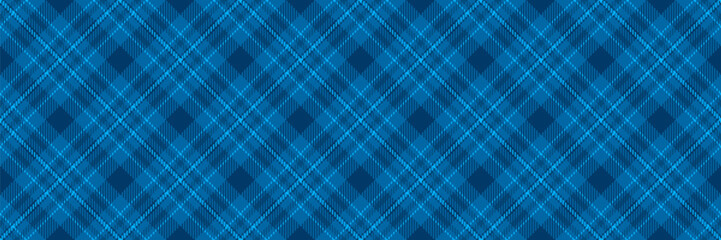 Thin vector tartan texture, outfit check background fabric. Packaging pattern plaid seamless textile in cyan and bright colors.