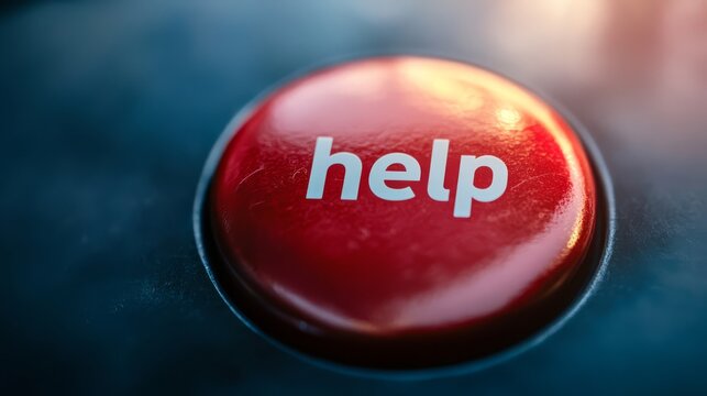 Red help button concept