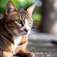 Fototapeta premium cat on the street