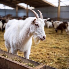 Fototapeta premium goat in the farm