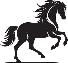 Obraz premium Silhouette of Horse on white background eps 10