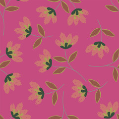 cute small flower seamless pattern on background