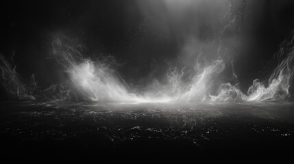 Black and white abstract background. 3d rendering, 3d illustration.