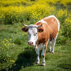 cows on green meadow