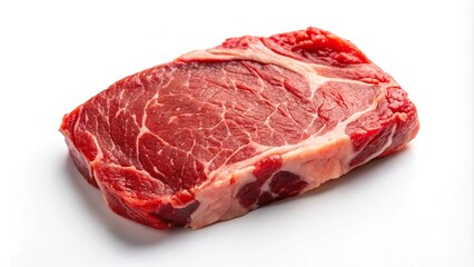 Fototapeta premium Raw beef steak on white background
