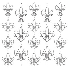 Fleur de lys symbol pattern background Vector