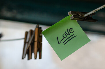 Motivational Word In A Green Square Paper Outdoor Composition