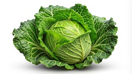 Obraz premium green cabbage isolated on transparent background png 