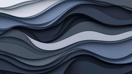 Abstract background with layered, wavy, and flowing lines in shades of blue and grey.