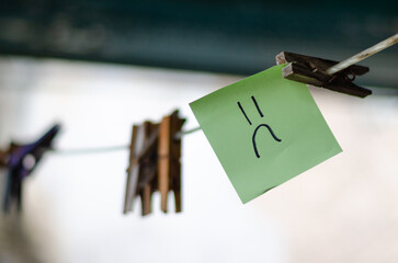 Motivational Word In A Green Square Paper Outdoor Composition