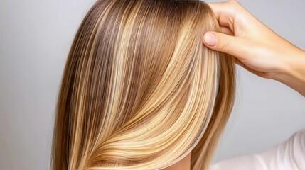 Fototapeta premium Soft Balayage Hair Color Service for Stylist Inspiration