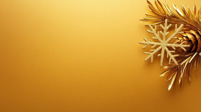 Elegant Solid Gold Background with Intricate Design Elements