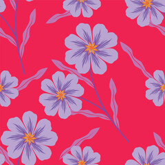 cute small flower seamless pattern on background