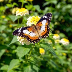 Obraz premium butterfly on flower in the garden