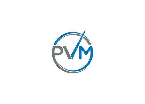 letter PVM logo design Initial vector Custom brand logo template