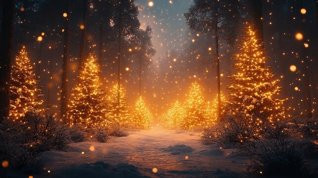 Christmas Tree with Decorations --ar 16:9