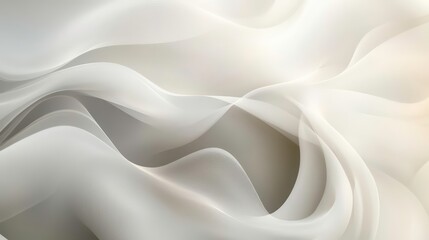 Obraz premium Abstract background of soft, flowing, white and grey waves.