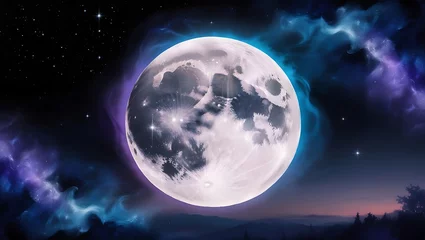 Stunning moon wallpaper showcasing peaceful night skies and glowing stars
