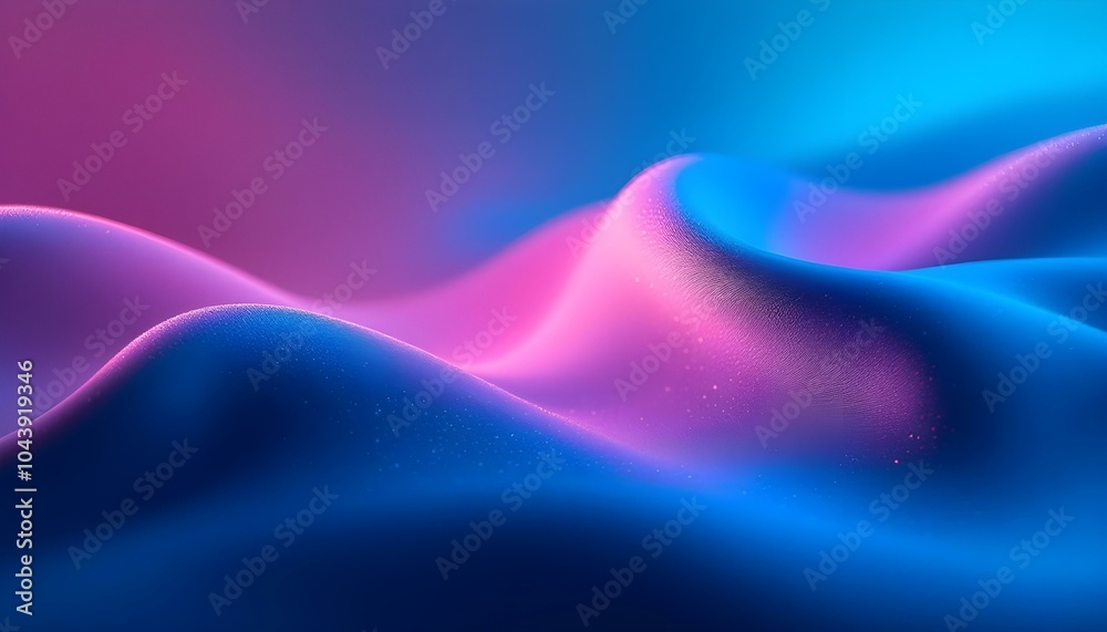 Poster Pink and blue abstract illustration for template background banner color gradient colorful multicolor mix iridescent. New Smooth and blurry colorful gradient mesh background. Modern bright colors.