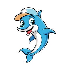 cartoon dolphin jumping