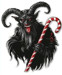 Krampus in Christmas Traditions: Illustration Series 107 of 178
