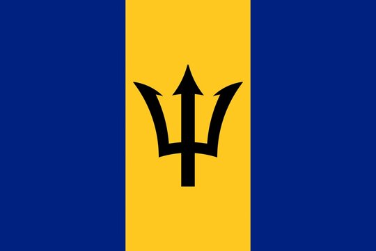 Flag of Barbados. Barbados flag JPG. Barbados, barbados country flag, country of barbados, country, flag, country flag