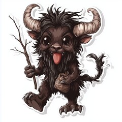 Krampus in Christmas Traditions: Illustration Series 134 of 178