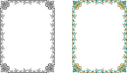 Vintage elegant frames collection. Decorative vintage frames for design. Set of decorative ornament border frames	
