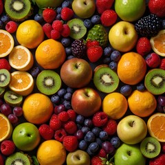 A vibrant assortment of fresh fruits.