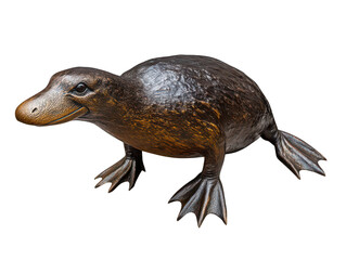 Obraz premium Realistic platypus sculpture showcasing detailed features and texture.