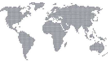 Fototapeta premium Dotted color world map vector