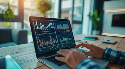 Social Media Strategy in a Modern Office for Successful Instagram Ad Campaign Management