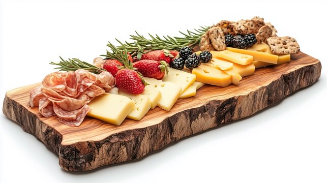 cheese board isolated on white background apetizers for the party